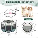 Love's cabin Pet Puppy Dog Playpen, Medium Dog Tent Crates Cage Indoor/Outdoor, Portable Playpen for Cat, Foldable Pop Up Dog Kennel Playpen with Carring Case, Removable Zipper Top, Moss Green