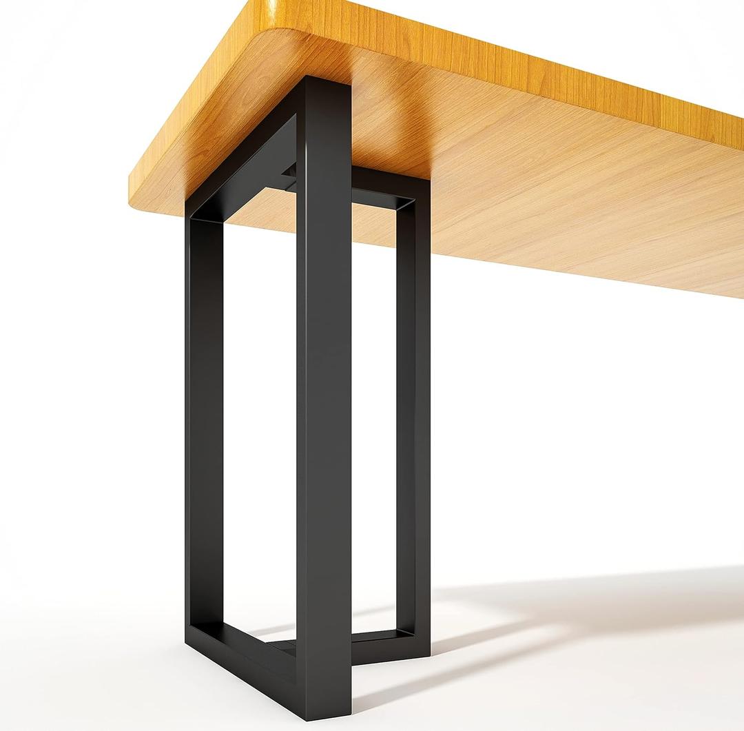 Metal Table Legs Bench Legs,Table Legs Replacement Heavy Duty Square Tube Desk Legs Furniture Legs for Coffee Table, Dining Table,Side Table (28"X 17.7", T-Shape)