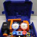 VTG VOGTEN 4.5 CFM AC Vacuum Pump and Gauge Set,for Mini Split/HVAC/Auto Systems,Manifold Gauge Kit Compatible with R22, R32, R134a,R410a,Includes 3 Hoses,2 R134a Can Tap,Upgraded Trifold Storage Case