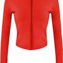 Lviefent Womens Lightweight Full Zip Running Track Jacket Workout Slim Fit Yoga Sportwear with Thumb Holes (X-Small)