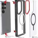 Ghostek Covert Clear S25 Ultra MagSafe Case with Magnetic Ring, Slim Thin Military Grade Shockproof Phone Cover Compatible with 2025 Samsung Galaxy S25Ultra (6.9") (Smoke)