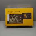 Three Kings Gifts Lighted Stable, Creche, Flat Bottom for Stability, Home Decorating Nativity Scene Set & Figures Shelter with White Dove, for 7 inch Scale Collection