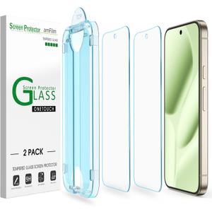 amFilm Auto-Alignment OneTouch for Google Pixel 10 Pro XL [6.8"] Screen Protector Tempered Glass,30 Seconds Installation, Bubble Free, Case Friendly, Anti-Scratch [2 Pack]