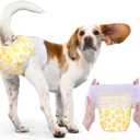 Dono Dog Diapers Female with Stretchy Waist, Disposable Full Wrap Female Puppy Dog in Heat Period, 360 Leak-Proof Super Absorbent Doggie Puppy Diaper for Dogs, M
