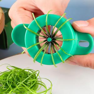Kitchen green onion shredder,Green Onion cutter 12 Blade Design Green Onion Slicer Tool 2Pcs)