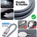 2Pack Multi Charging Cable Cord for Travel Vacation Essentials,Apple Watch Charger,iPhone 17 Charger,[3-in-2] USB A/Type C/Lightning Cable for iWatch,iPhone 17-11,Xbox Series X&S,Airpods,Home,Office