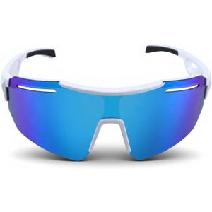 Sports Sunglasses TR90 UV400, Lightweight Wraparound for Men/Women, Adjustable Nose Pad, Fit Over Glasses for Cycling