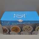 DELLING 28 Oz Soup Bowls with Handles and Lids, Large French Onion Soup Bowls, Ceramic Soup Crocks for French Onion, Oven Safe Bowls for Chili, Beef Stew, Cereal, Pot Pies, Bowls Set of 4, White