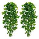 BLEUM CADE Fake Hanging Plants, 2pcs Artificial Hanging Plant, Faux Pothos Vines Hanging Plant Greenery for Wall Home Living Room Indoor Outdoor Decor (No Baskets)