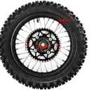 12mm Bearing Rear Wheel Tire 80/100-12 1.85-12 Rim and Inner Tube Chain Sprockets 190mm Brake Disc Rotor For Dirt Pit Bike Apollo SSR 125cc CRF 50cc 70 110cc 140cc (80/100-12 12mm)
