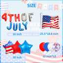 2 x 4th Of July Balloons 16 Inch, American Flag Balloons, 12 Inch Red White Blue Balloon And Star Balloon For Presidents, Patriotic, 4th Of July Decorations