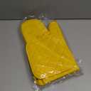 Oven Mitts and Pot Holders 4 pcs Set,High Heat Resistant 500 Degree Extra Thicken Long Kitchen Cotton Oven Glove for Cooking (12 Inch,Yellow)