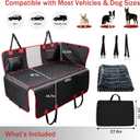 Dog Car Seat Cover for Back Seat with Soft Blankets, New Upgraded Waterproof Dog Hammock with Mesh Window, Wear-Resistant Hard Bottom Back Seat Holds 500 lbs, 63"x52"Size Fits Cars, Trucks, SUVs