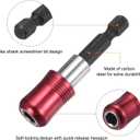 HARFINGTON 6pcs Magnetic Extension Chuck Adapter 2.5" 1/4 Inch Hex Shank Quick Release Bar Socket Screwdriver Bit Holder for Screwdriver Bits Nuts Drills Socket Driver Adapter