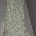Elegant Lace Floral V Neck Backless Bodycon Dresses for Women Sexy Cut Out Low Back Sleeveless Maxi Dress Wedding Guest (L)