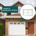 NeatiEase 4 Pcs Garage Door Windows, Replacement Vinyl Windows Inserts Kit with UV Resistant Resin Glass for Exterior Garage Doors (Cross Design)