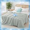 Joysoul Queen Size Seersucker Cooling Comforter - Lightweight Q-Max 0.45 Summer Bedding for Hot Sleepers & Night Sweats, Ultra Soft Reversible Comforter, Breathable Blanket, 90"x90", Light Gray