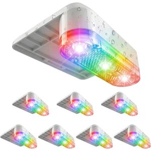 VOLISUN Solar Pool Lights for Above Ground Pools,9 RGB Color LED Pool Light,IP65 Waterproof,Built-in Rechargeable Solar Battery,Pool Lights Solar Powered for Pond,Yard Decor(8pack)