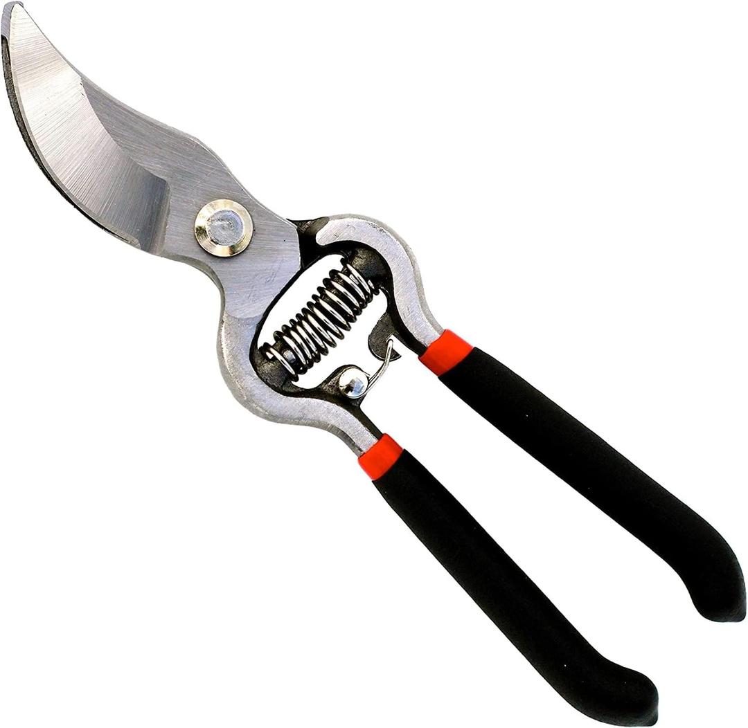 GARDEN GURU Classic Bypass Pruning Shears Clippers Heavy Duty Forged Steel Garden Pruners Safety Lock Non Slip Comfort Grips Cuts up to 1 Diameter Professional Bypass Pruners for Gardening