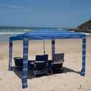 CoolCabana Beach Shade Tent - Easy Setup, UPF 50+ Protection, Large & Medium Sizes, Compact & Wind Resistant - Beach Cabana for The Whole Family - Coronado Navy, Medium (43ft2 - 66 x 66)