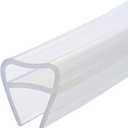 10 Ft Glass Door Seal Strip, Soft Shower Door Shower Silicone Seal Strip for 3/8 inch GlassU