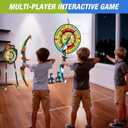 HYES 2 Pack Kids Bow and Arrow with 29" Large Dart Board, LED Light Up Archery Set with 24 Suction Cup Arrows, Indoor Outdoor Sport Toys Gifts for 3 4 5 6 7 8 9 10 11 12 Year Old Boys Girls