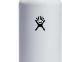 Hydro Flask Water Bottle - Insulated Stainless Steel - Wide Mouth Chug Lid, Non Spill, Leakproof in 40 Oz White