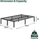 Zinus Yelena 14 Inch Classic Metal Platform Bed Frame with Steel Slat Support / Mattress Foundation, Queen,AZ-MPSC-14Q,Black