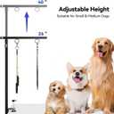 Foldable Dog Grooming Arm with Clamp: Adjustable Height 26"-40", Dog Grooming Table Arm with Hammock and No-Sit Holder, Grooming Restraint for Small Medium Dogs at Home or Salon