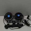 Poraxy Car Fan, Dual Head Car Fans for Backseat for Kids, Headrest 360 Degree Rotatable Back Seat Stepless Speed Vehicles Rear Seat 12V Cooling Air Fan for Sedan SUV RV