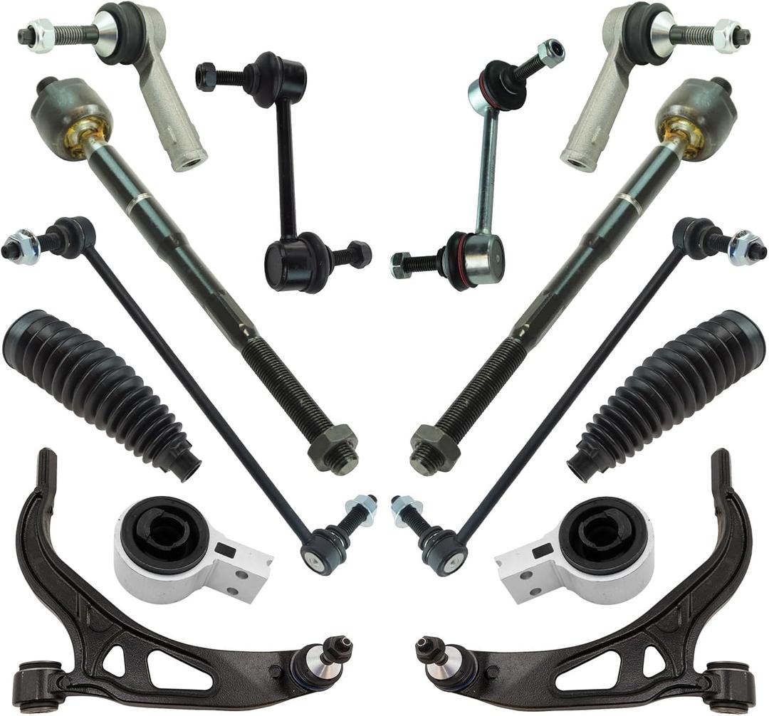 TRQ Front and Rear Steering & Suspension Kit Compatible with 2011-2017 Ford Explorer 2013-2016 Police Interceptor Utility