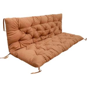 Replacement Cushions for Outdoor Swing, 2-3 Seat Swing Replacement Cushions, Lace-up Swing Cushions for Outdoor Furniture,Suitable for Garden, Patio,Living Room (Khaki,60 * 40 in)