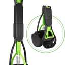 PPOGOO NonBreakable Pet Pooper Scooper for Dogs and Cats with Long Handle High Strength Material and Durable Spring for Easy Grass and Gravel Pick Up, Green