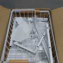 Kitstorack Under Sink Organizer, 2 Tier Under the Sink Storage, Slide out Pull out Cabinet Organizer Shelf, Metal Sliding Drawer for Kitchen Bathroom Pantry Closet Organization Rack, White, 1 Pack