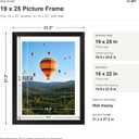 JCJMY 19x25 Picture Frame with 16x22 Mat, Display Photo 16x22 with Mat or 19 x 25 Without Mat, Wall Hanging Large 19 by 25 Poster Frame with Plexiglass, Black