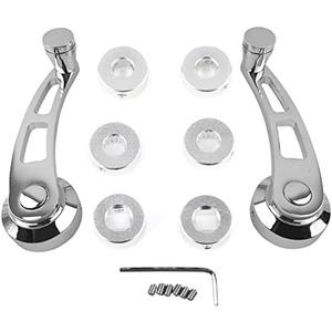 Terisass Window Crank Handle Billet Window Cranks Classic Auto Manual Window Handle Riser Winder Crank Car Accessory Fit for for Truck Universal Silver