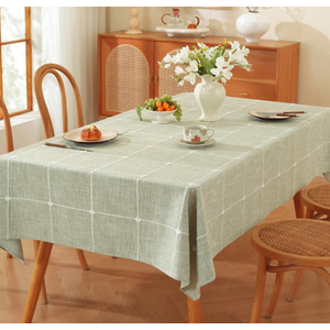 TruDelve Green Cloth Tablecloth 60 x 84 Inch Rectangle Table Cloths for Rectangle Tables Rustic Oblong Washable Tablecloths(Green,84"x60",Rectangular)