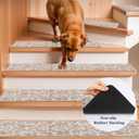 Lahome Carpet Stair Treads Non Slip Backing, 15 Pack 8" X 30" Stair Treads for Wooden Steps Indoor, Soft Washable Stairway Stair Runners Oriental Staircase Rugs for Kids Pets Elders(15pc, Beige)