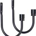 Curtain Holdbacks, Black, 2 Pack, Curtain Tiebacks Wall Mounted Curtain Hooks Holders for Drapes
