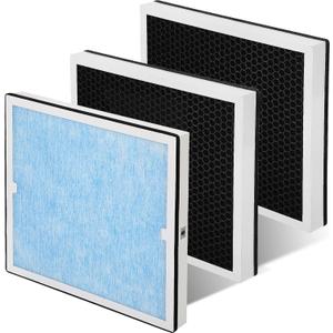 2-in-1 Filter Replacement Set for PureAiro HEPA Pro/Max Air Scrubber(Suitable for 770, 870, 970), 3 Pack HEPA & Activated Carbon 2-in-1 Filter, 99.97% filtration of contaminants down to 0.3 microns