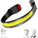 LED Rechargeable Headlamp,Book Light for Reading in Bed, Neck Light,230Wide Beam Head Lamp for Forehead, Waterproof Super Bright COB Head Light for Camping Running Hiking Repairing (1 Pack G23B)