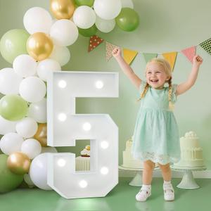 JoyMuse 2.3FT Marquee Numbers, Light up Numbers Birthday Decorations for Girls Birthday Party Anniversary Backdrop