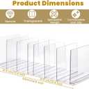 Purse Organizer for Closet, Adjustable Acrylic Clear Handbag Storage Organizers, Shelf Divider Bag Organizer for Small Closet, 2 Pack