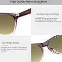 Retro Square Big Sunglasses for Women & Men Trendy Oversized Classic Shades with UV400 Protection Unisex Frame (Brown Gradient)