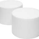 Bright Creations Cake Dummy Foam Cylinder Set - 6 In x 4 In, White, 2-Pack - Reusable Foam Craft Cylinders for Decorating Practice