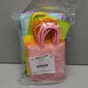 DechoPak Small Paper Bags with Handles, 48Pcs Gift Bags with Handles for Kids, 5.9"x3.2"x8.4" Rainbow Bags Birthday Party Favor Goodies Bag Bulk for Children School Events Classrooms Celebrations