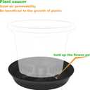 4 Pack Plant Saucer 8 inch, 10 12 14 17 inch, Plant Stand Plastic Plant Saucers for Indoors Outdoor, Heavy Duty Flower Planter Drip Trays for Pots, Pot Saucers for Plants, Grow Bags Saucers