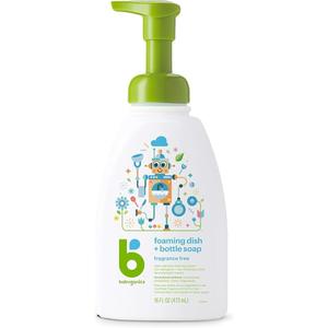 3 Pcs Babyganics Foaming Dish Soap, Pump Bottle, Fragrance Free, 16 oz.