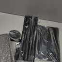 Toilet Paper Holder Free Standing - Toilet Paper Stand with Shelf - Storage for 4 Rolls- Bathroom Organizers, No Drill, for Large Toilet Rolls, 29.7 inch*12.6 inch (Matte Black)