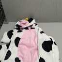 SWEETXIN Unise Kids Jumpsuit Cosplay Onesie One Piece Suit for Girls Boys Halloween Character Costume Dress Up Party (5T, Cow)